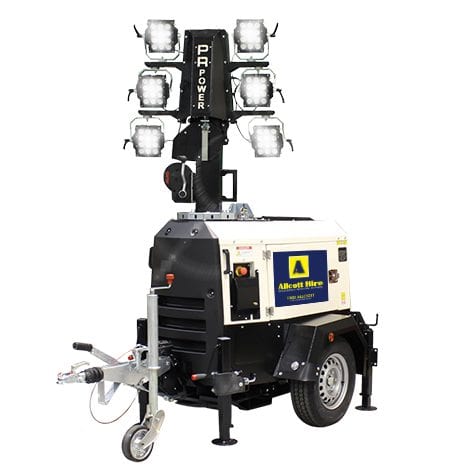 LED Lighting Tower Hire - Allcott Hire - LED Lighting